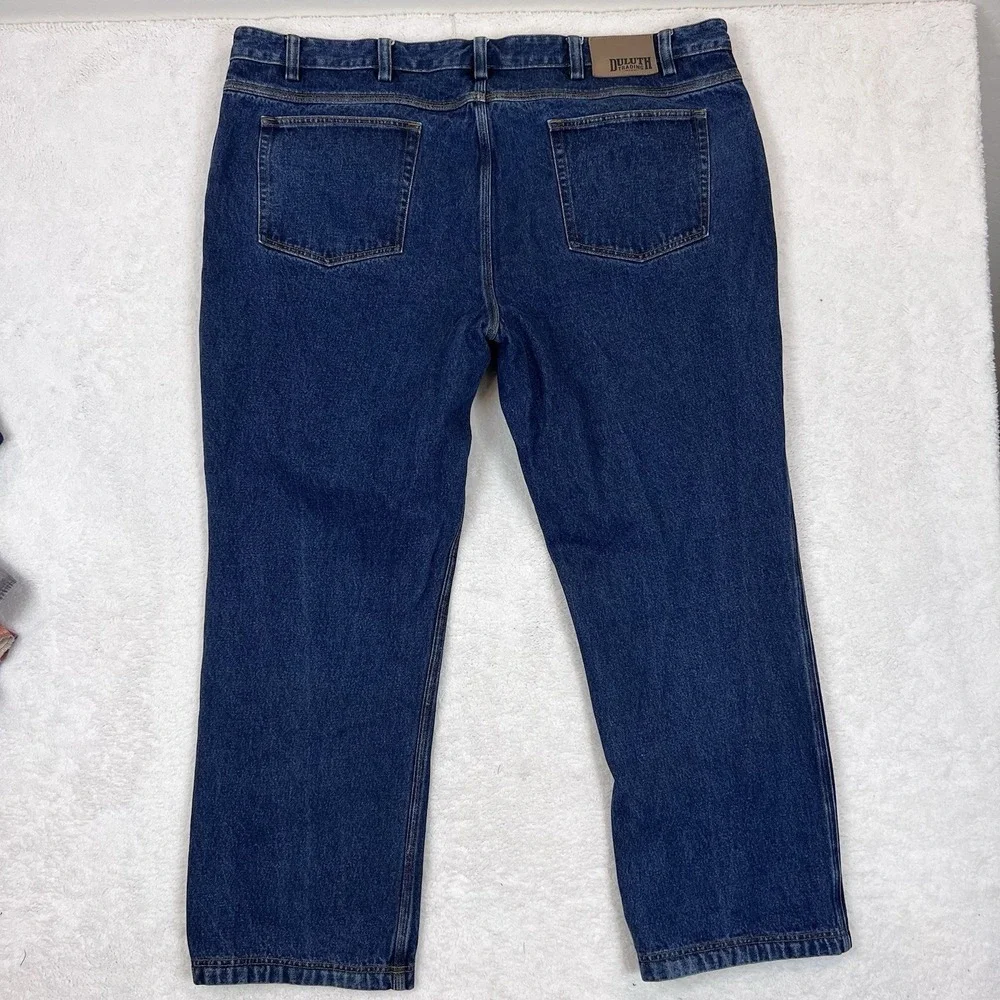 Duluth Trading Co Ballroom Jeans Men's Size 48x32 Blue Denim Straight‎ Leg